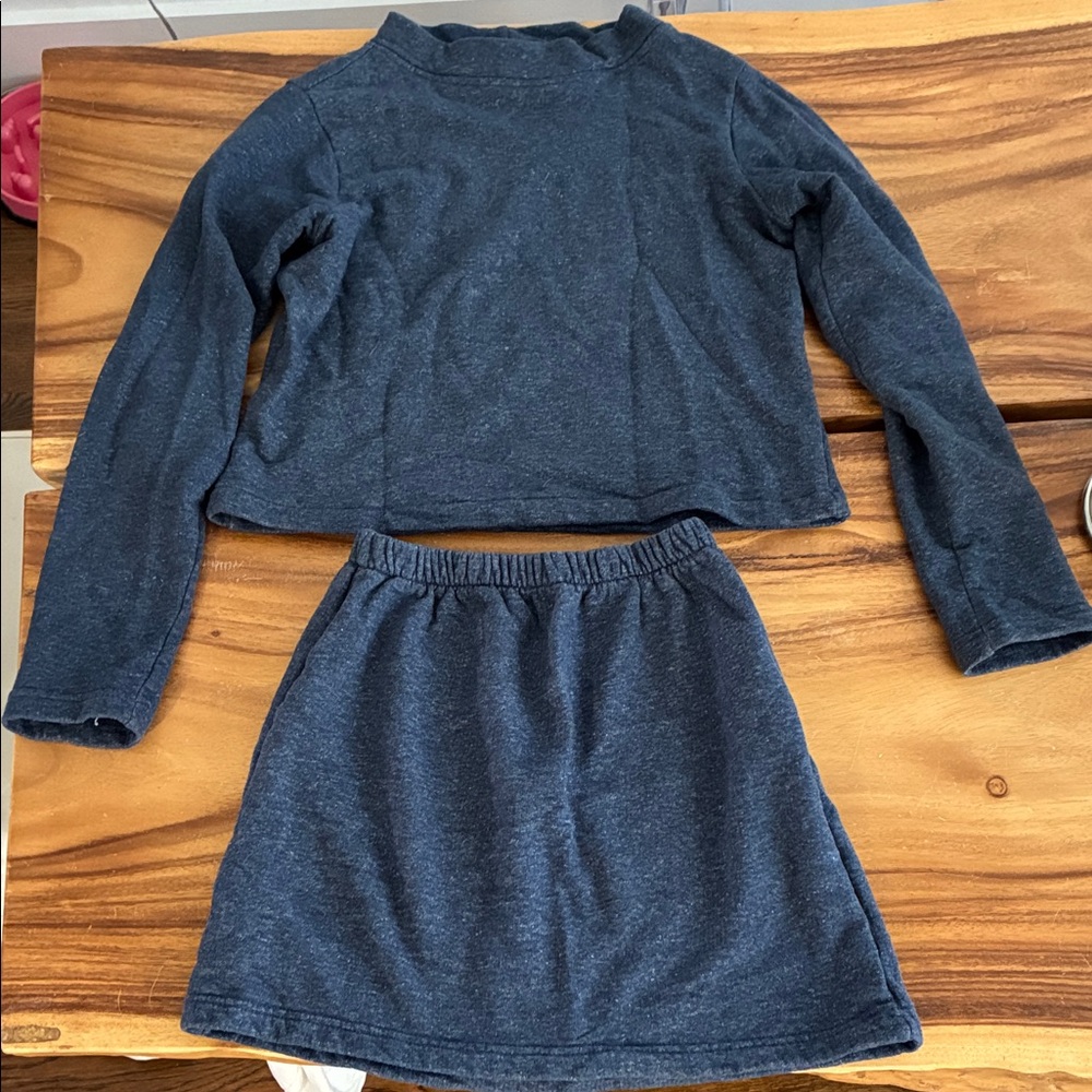 Blue/Heather cotton Patagonia skirt set, Small